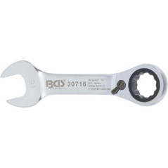 Clé Mixte à Cliquet Courte Réversible 16 mm - Précision et Maniabilité - BGS