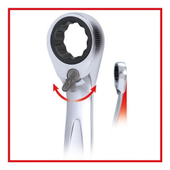 Clé Mixte à Cliquet Courte Réversible 12 mm - - Précision et Maniabilité - BGS