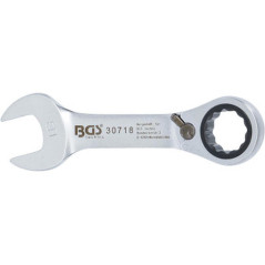 Clé Mixte à Cliquet Courte Réversible 18 mm - - Précision et Maniabilité - BGS