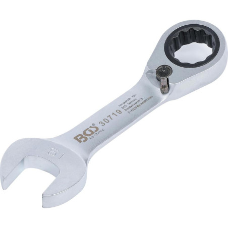 Clé Mixte à Cliquet Courte Réversible 19 mm - Précision et Confort d Utilisation - BGS