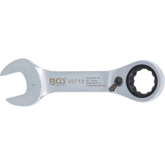 Clé Mixte à Cliquet Courte Réversible 19 mm - Précision et Confort d Utilisation - BGS