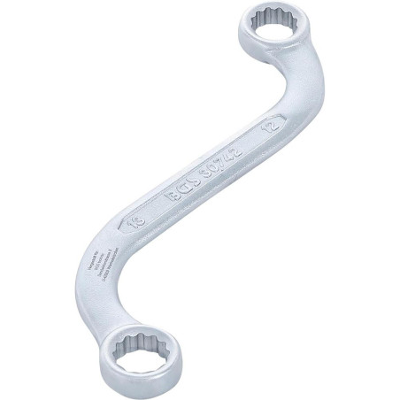 Clé Polygonale Double en S 12 x 13 mm - Acier Résistant - Prise Facile et Durable - BGS