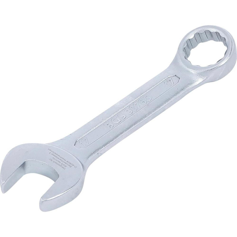 Clé Mixte Extra Courte 17 mm - Acier Résistant - Précision et Maniabilité - BGS