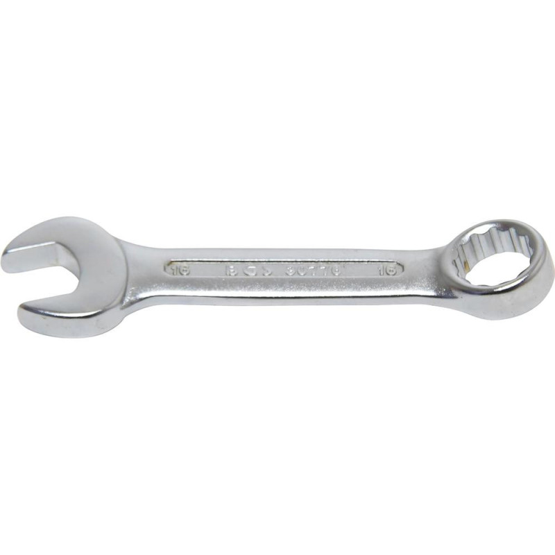 Clé Mixte Extra Courte 16 mm - Acier Résistant - Précision et Maniabilité, Zones Difficiles - D-Work