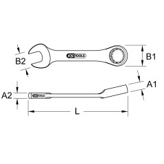Clé Mixte Extra Courte 18 mm - Précision et Maniabilité, Zones Difficiles, Acier Résistant - D-Work