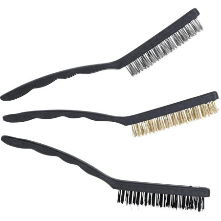 Jeu de Brosses 3 pcs 225 mm - Polypropylène Résistant - Nettoyage Efficace et Durable - D-Work