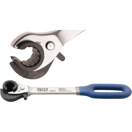 Clé à Tuyauter Cliquet Ouverte 9 mm - - Précision et Maniabilité - BGS