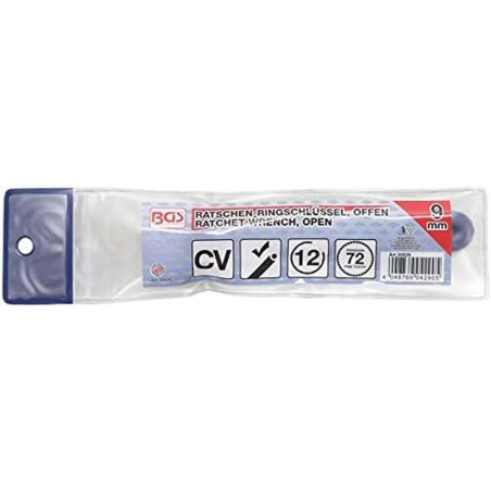 Clé à Tuyauter Cliquet Ouverte 9 mm - - Précision et Maniabilité - BGS