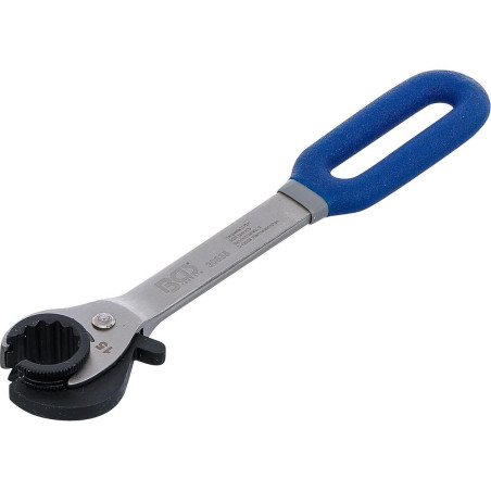 Clé à Tuyauter Cliquet Ouverte 15 mm - Précision et Confort d Utilisation - BGS