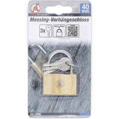 Cadenas en Laiton 40 mm - Résistant et Sécurisé, Pro - D-Work