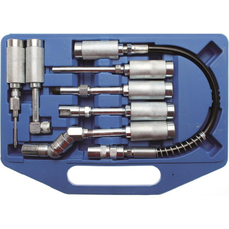 Adaptateur et Jeu d Accessoires pour Pompes à Graisse 7 Pièces - Compatible et Polyvalent - BGS