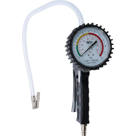 Pistolet de Gonflage Pneumatique 0-12 bar - Pro, Acier, Précision et Robustesse - D-Work