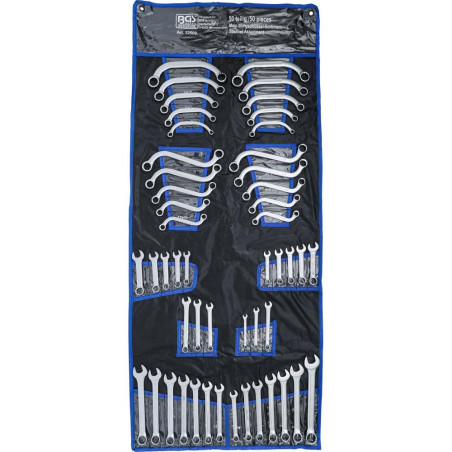 Assortiment de Clés Mixtes 50 Pièces - Pouces et Métriques - Acier Résistant - Polyvalence et Praticité - BGS