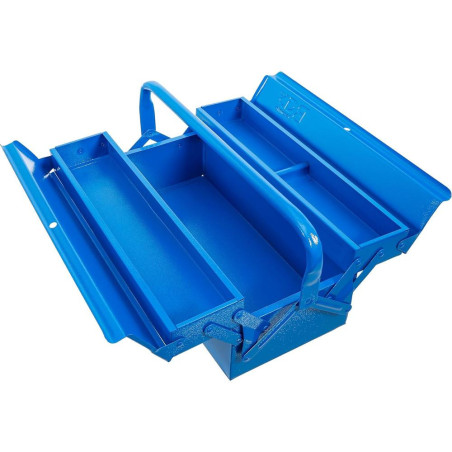 Caisse à Outils Métallique Vide 420x200x150 mm - 3 Compartiments - Robuste et Pratique - BGS