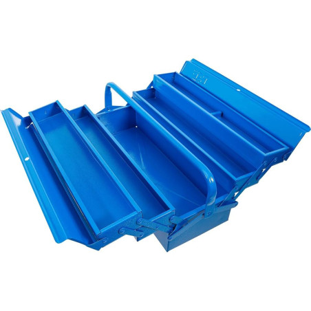 Caisse à Outils Métallique Vide 530x200x200 mm - 5 Compartiments - Solide et Pratique - BGS