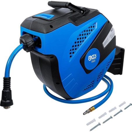 Enrouleur Air Mural Automatique 12m + 2m - Robuste et Pratique - - BGS