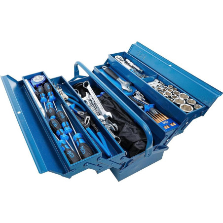Caisse à Outils Métallique 137 pcs - Assortiment Complet et Robuste - Organisation et Polyvalence - D-Work