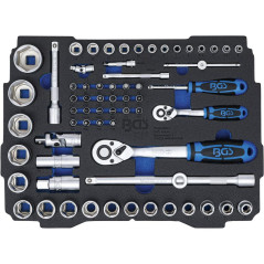 Insert pour BOXSYS1 2 - Jeu de 65 Douilles 6,3 mm (1/4 ) et 12,5 mm (1/2 ) - Systainer - Organisation et Accessibilité O - BGS