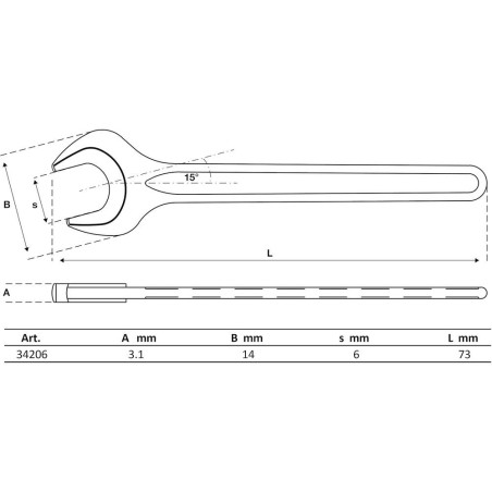 Clé à Fourche 6 mm - DIN 894 - Acier Résistant et Précision d Usage - D-Work