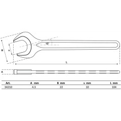 Clé à Fourche 10 mm - DIN 894 - Acier Résistant et Précision d Usage - BGS
