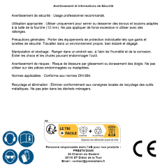 Clé à Fourche 12 mm - Pro, Acier Résistant et Précision d Usage (DIN 894) - D-Work