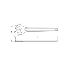 Clé à Fourche 34 mm - DIN 894 - Acier Résistant et Précis - BGS