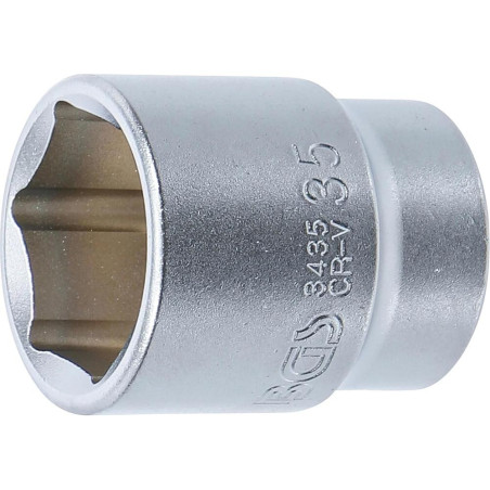 Douille pour Clé Six Pans 20 mm (3/4 ) - 35 mm - Acier Résistant - Utilisation Polyvalente - BGS