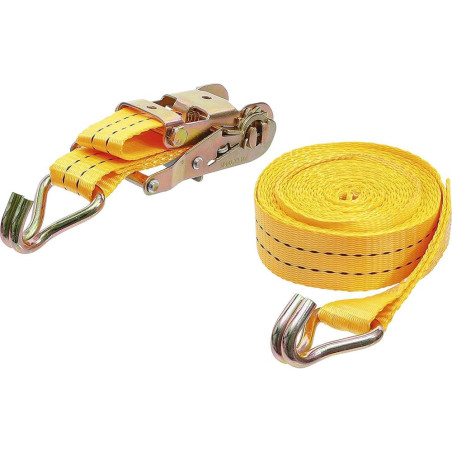 Sangle à Cliquet 6 m x 38 mm - Polyester Résistant - Fixation Sécurisée et Pratique - BGS