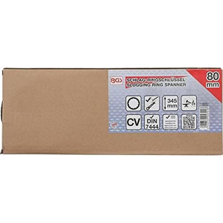Clé Annulaire de Percussion 80 mm - Acier Résistant - Usage Professionnel et Durable - BGS
