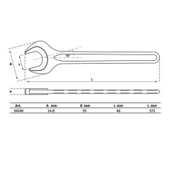 Clé à Fourche de Percussion 46 mm - Puissance et Durabilité - BGS