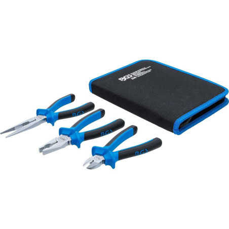 Jeu de Pinces 3 pcs - Acier, Précision et Robustesse, Pro - D-Work