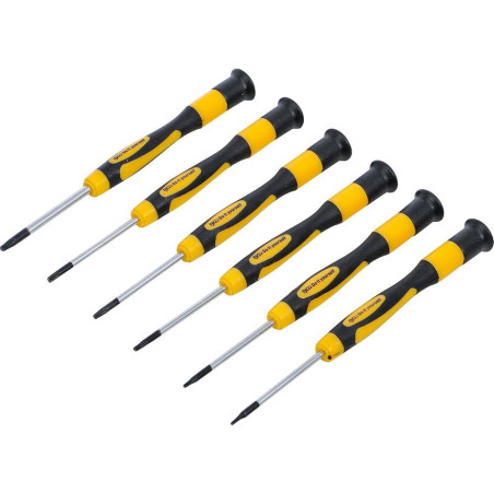 Jeu de Tournevis de Précision Profil T Torx 6 pcs - Précision et Ergonomie, Acier - D-Work
