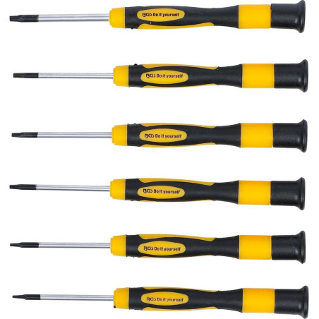Jeu de Tournevis de Précision Profil T Torx 6 Pièces - Précision et Ergonomie - BGS