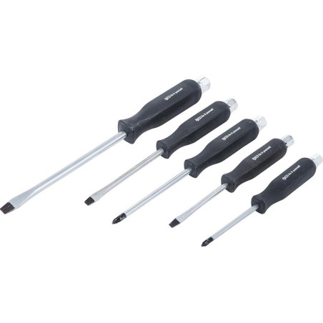 Jeu de Tournevis 5 pcs - Précision et Confort d Utilisation, Plastique - Acier, Manche Ergonomique - D-Work