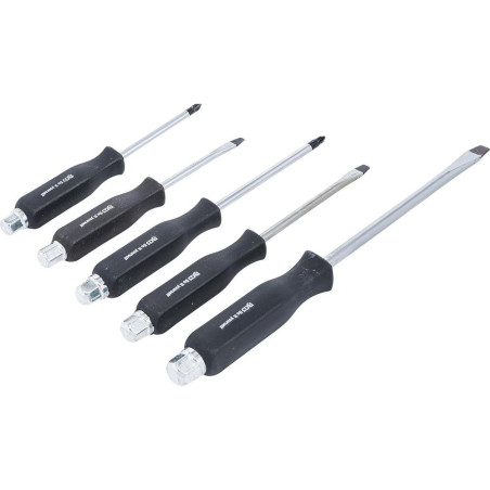 Jeu de Tournevis 5 Pièces - Acier, Manche Ergonomique - Précision et Confort d Utilisation - BGS
