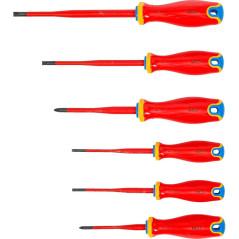 Jeu de Tournevis VDE 6 pcs - Pointe Extra Fine - Isolation Sécurisée et Précision - BGS