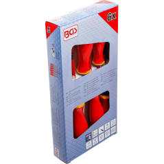 Jeu de Tournevis VDE 6 pcs - Pointe Extra Fine - Isolation Sécurisée et Précision - BGS