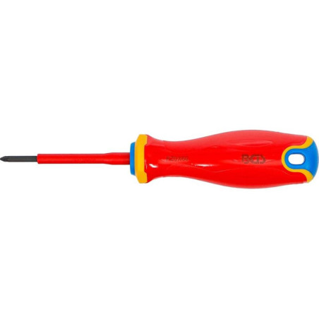 Tournevis VDE Pointe Extra Fine Cruciforme PZ0 - 21,3 cm - Isolation et Précision - BGS