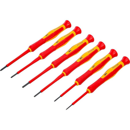 Jeu de Tournevis de Précision VDE 6 pcs - Isolation Sécurisée, Précision et Confort d Utilisation - D-Work