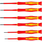 Jeu de Tournevis de Précision VDE 6 pcs - Isolation Sécurisée, Précision et Confort d Utilisation - BGS