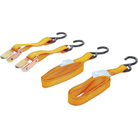Jeu de SanglEs à Crochet 2 m x 25 mm - 2 Pièces - Fixation Sécurisée et Pratique - BGS
