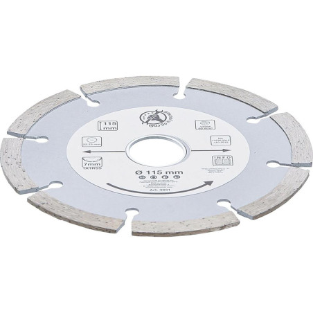 Disque de Coupe en Segments 115 mm - Résistant et Précis - Découpe Efficace - BGS
