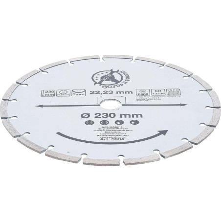 Disque de Coupe en Segments 230 mm - Coupe Précise et Durable, Acier, Pro - D-Work