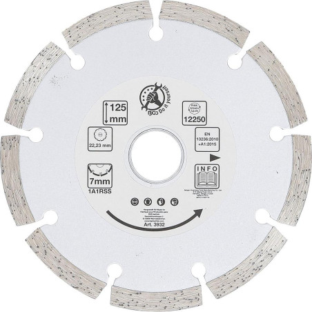 Disque de Coupe en Segments 125 mm - Coupe Précise et Durable, Acier, Pro - D-Work
