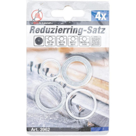 Jeu de Bagues de Réduction 4 pcs - Acier, Compact et Pratique, Pro - D-Work