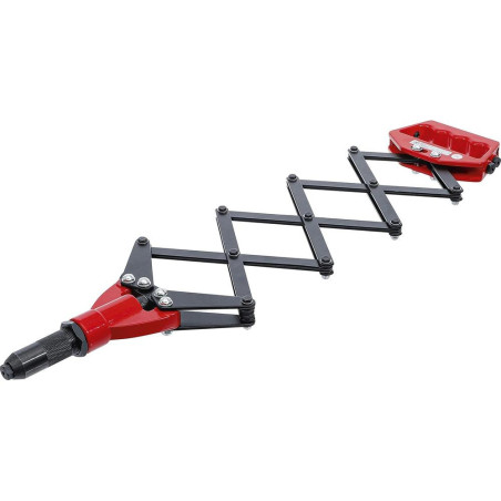 Pince à Riveter Type Accordéon 3,2 - 6,4 mm - 300 à 730 mm - Précision et Confort d Utilisation - BGS