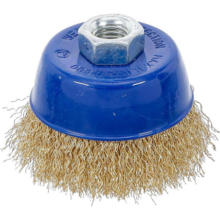 Brosse Ronde Ø75x57 mm - Réception M14 x 2,0 - Acier, Usage Polyvalent - - BGS