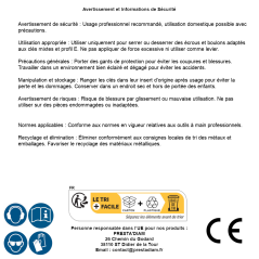 Insert de Servante d Atelier 3/3 - 22 Pièces Clés Mixtes et Profil E - Organisation et Accessibilité Optimales - - BGS