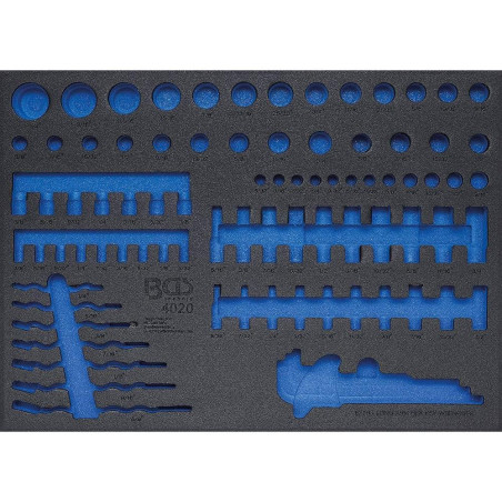 Insert de Servante d Atelier 3/3 Vide - Dimensions 40,7x4,1x56,8 cm - Compatible Art. 4020 - Organisation Optimale - BGS