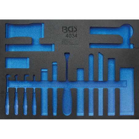 Insert de Servante d Atelier 3/3 Vide - Dimensions 41,3x3,4x57,4 cm - Compatible Art. 4034 - Organisation Optimale - BGS